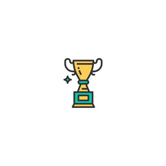 Trophy icon design. Startup icon vector design