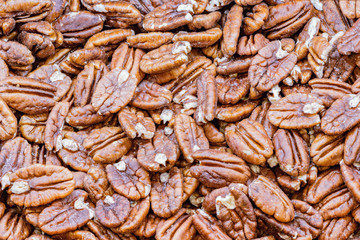 Pecan in the box inside of the shop.