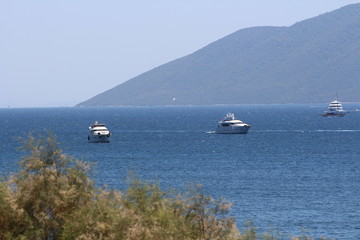 Yatches on the sea