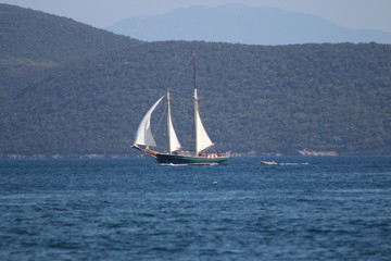 Obraz premium Sailboat on the sea