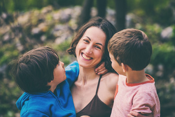 A happy family.