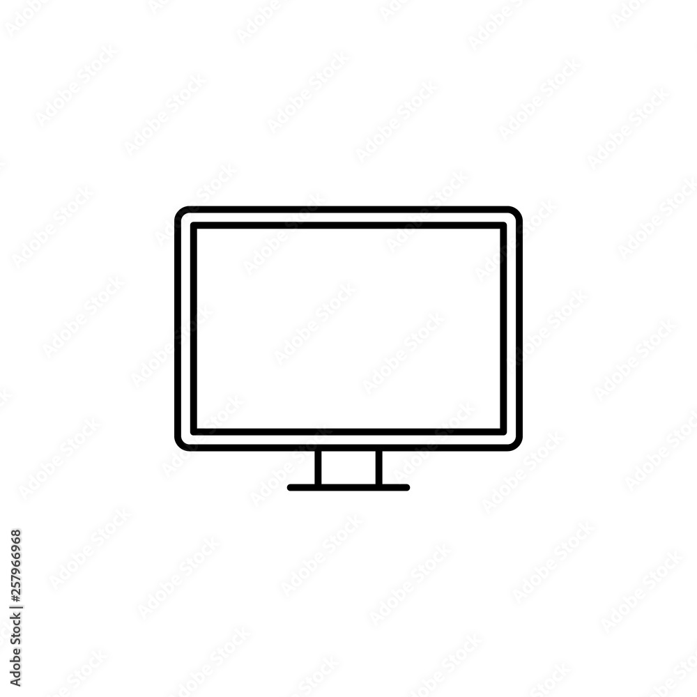 Poster hardware, monitor, pc icon. simple thin line, outline vector of hardware icons for ui and ux, websit