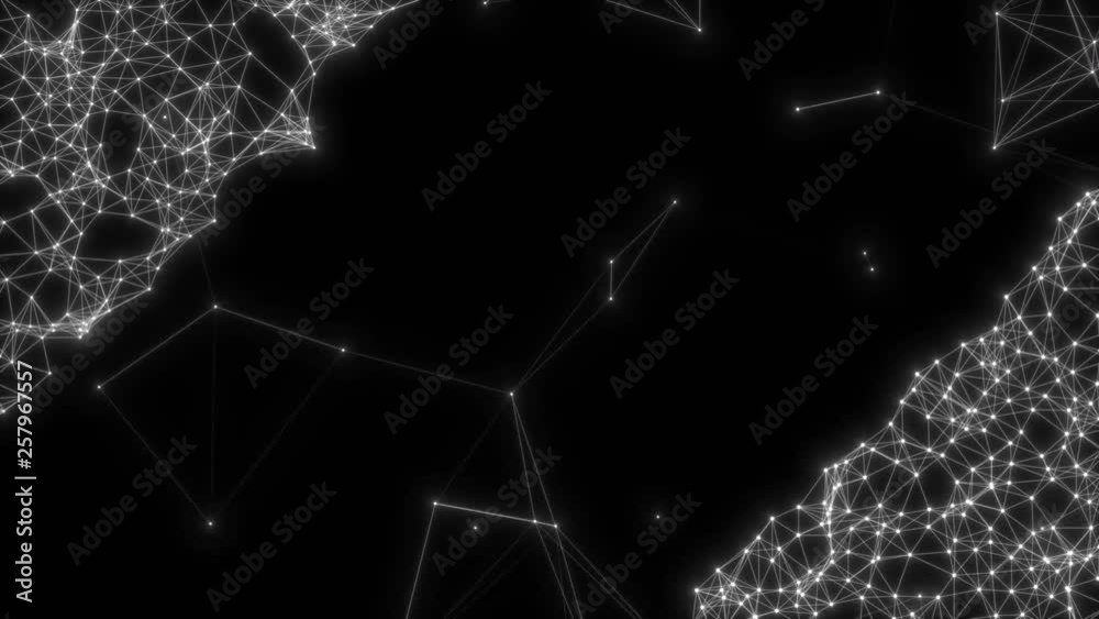 Poster 3d rendered abstract plexus shapes. connection and web concept. digital, communication and technolog