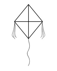 kite flying isolated icon