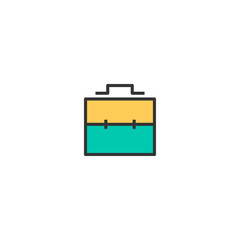 Briefcase icon design. Stationery icon vector design