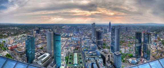 Naklejka premium frankfurt city panorama
