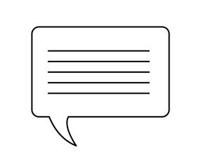 speech bubble in rectangle shape