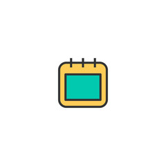 Calendar icon design. Stationery icon vector design