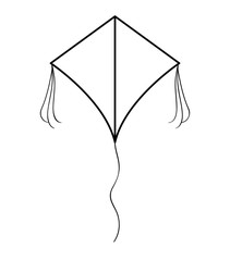 kite flying isolated icon