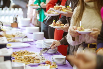Catering at the conference.