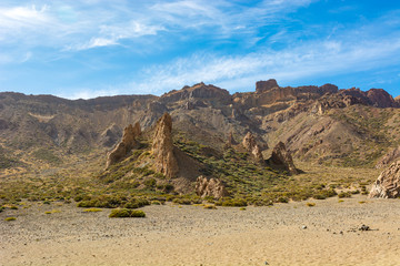 Spectacular landscape with many interesting forms of volcanic activity.