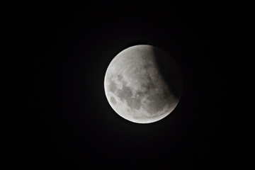 Blood moon, eclipse seen from, La Pampa,January 21, 2019   Argentina