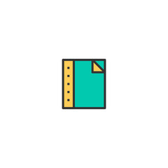 Notebook icon design. Stationery icon vector design