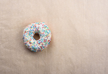 Confetti baked donuts with easy vanilla glaze.