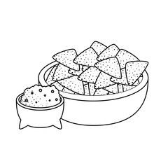 guacamole sauce with hachos