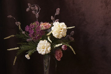 Beautiful bouquet of artificial flowers