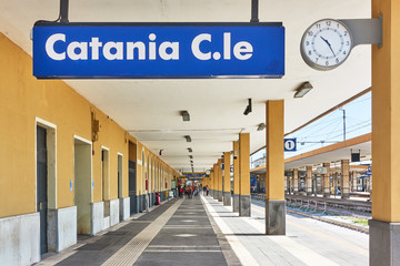 Main railway station in Catania