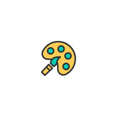Paint palette icon design. Stationery icon vector design