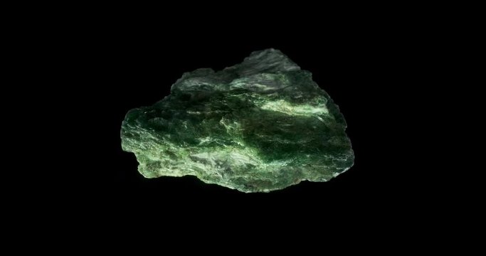 Fuchsite Mineral Turning on Black