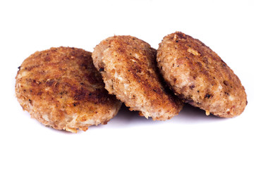 cutlet isolated on white background