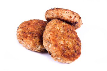 cutlet isolated on white background