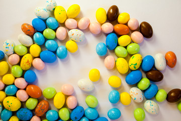 Tasty colorful candies background.