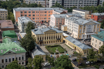 Fototapeta premium Moscow, Russia - July 20, 2018: Library-reading room named after Alexander Sergeyevich Pushkin on Spartakovskaya street