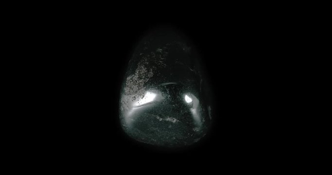 Hematite Mineral Turning on Black