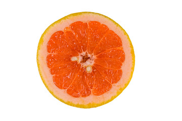 Ripe juicy grapefruit isolated on a white background