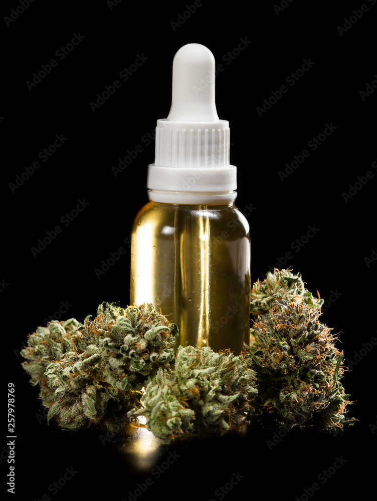 Wall mural Essential cannabis oil