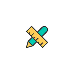 Writing tool icon design. Stationery icon vector design