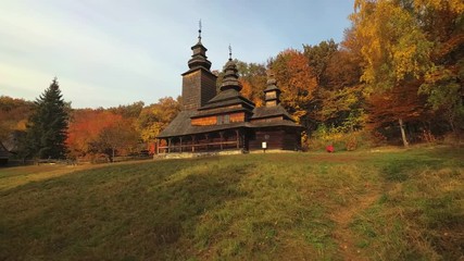 Orthodox Christian church building, with traditional architecture. Urkaine