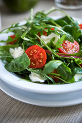 salad with fresh herbs and vegetables