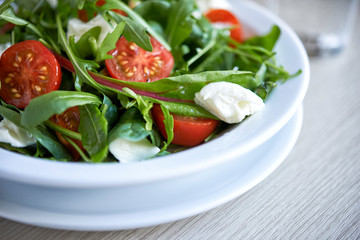 salad with fresh herbs and vegetables