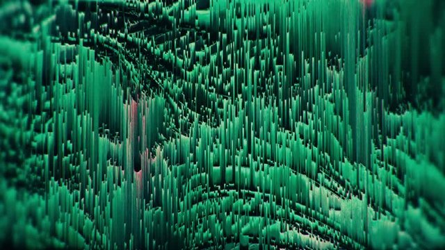 Glitchy textured multicolor background loop with noisy lines and video feedback
