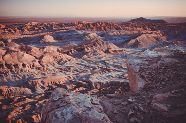 Rock and salt formations at Atacama desert, Chile
