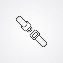 Car seat belt vector icon sign symbol