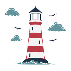 simple lighthouse print