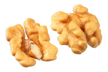 walnuts isolated on white background