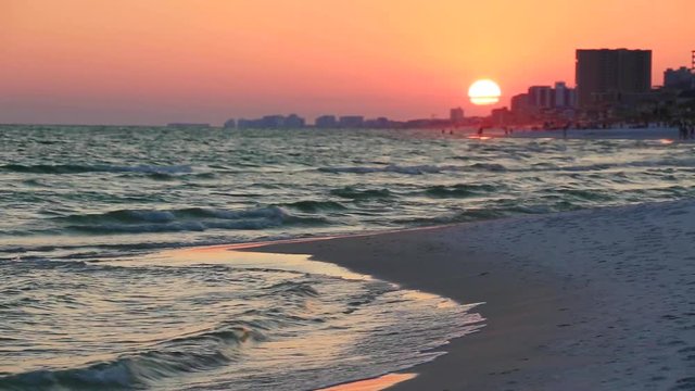 Wide, Destin beach sunset