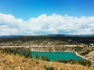 Lake landscape in Balkan mountains