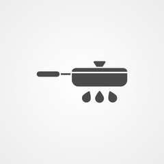 Frying pan vector icon sign symbol