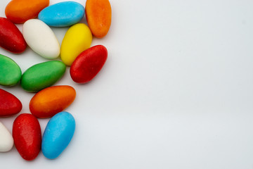 easter candy decoration on the left corner