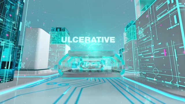 Crohn's Disease with medical digital technology concept
