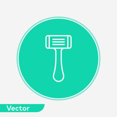 Razor blade vector icon sign symbol