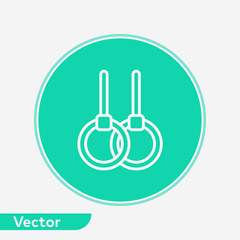 Gymnastic ring vector icon sign symbol