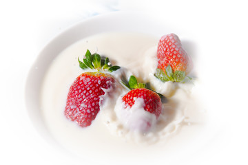 strawberry with cream
