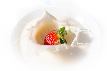 strawberry with cream