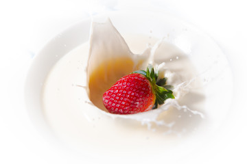 strawberry with cream