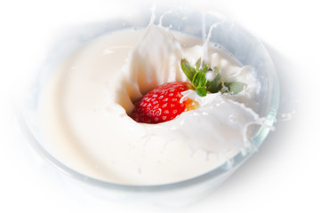 strawberry with cream